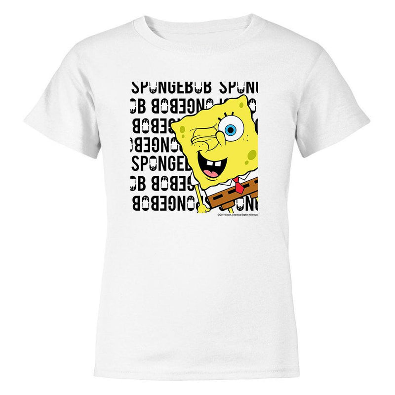 SpongeBob SquarePants Wink Face Kids Short Sleeve T-Shirt