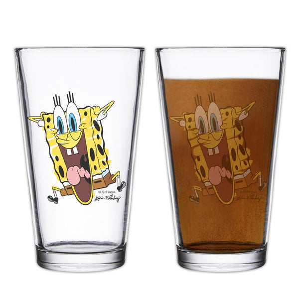 SpongeBob SquarePants Excited Drinking Glass